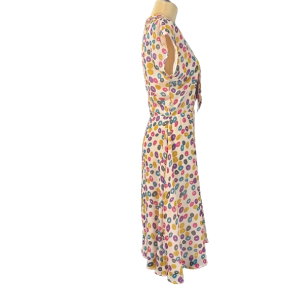 SOLD Bettie Page by TATYANA Retro Inspired Donut Circle Printed Dress Sz M - Picture 3 of 7